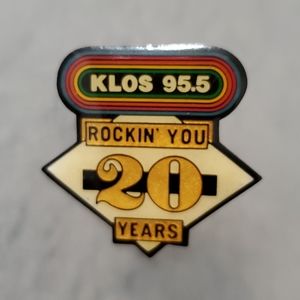 KLOS 95.5•20 year anniv. commemorative pin•RARE!